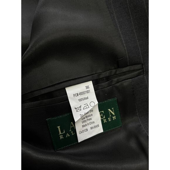 Men's Lauren Ralph Lauren Classic Workwear 100% Wool Pinstripe Blazer - Picture 8 of 8